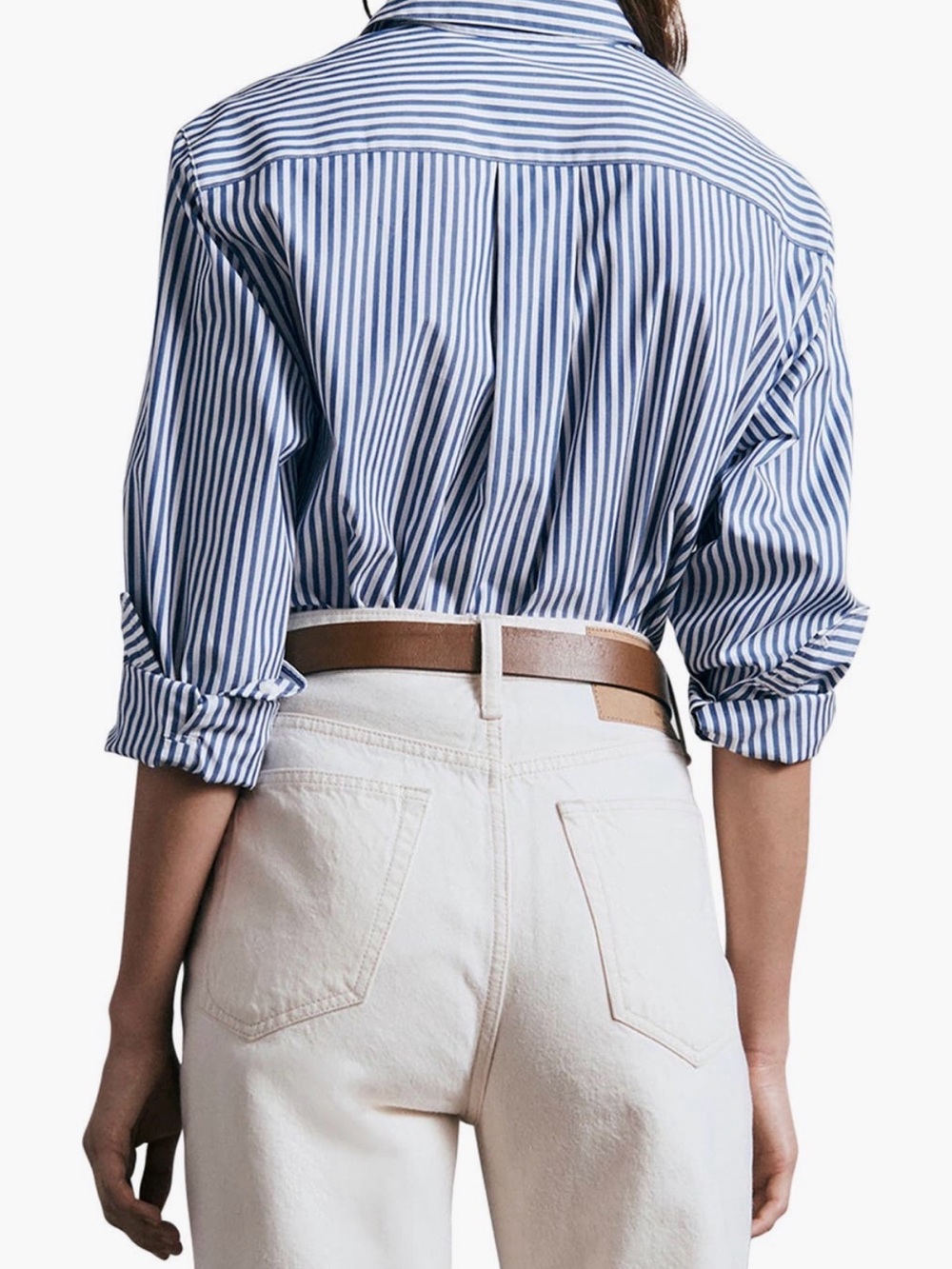 rag & bone ICONS Maxine Stripe Button-Up Shirt – Blue/White – Medium - Picture 4 of 12